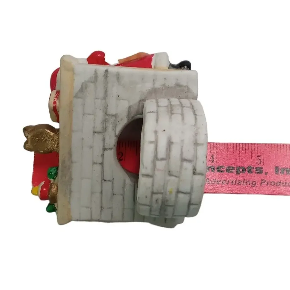 🎅🏻🎄Retro Santa Fireplace 🕯️🔥Tealight Candle Holder Christmas Holiday Decor